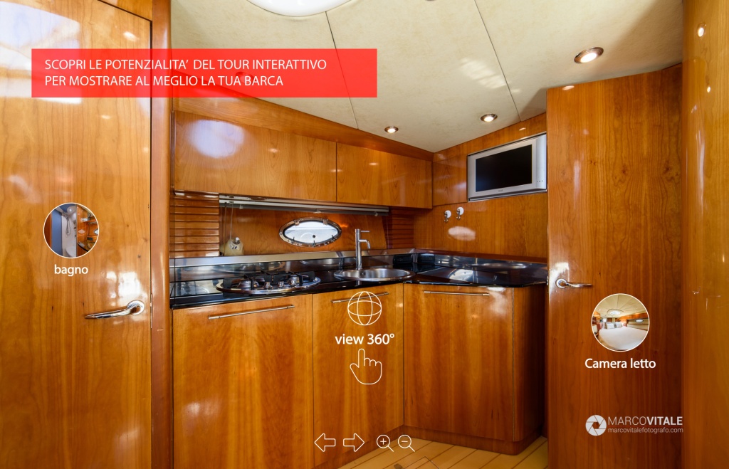 Tour virtuali interattivi a 360° per yacht