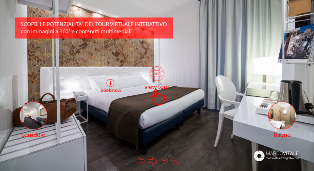 realizzare un Tour virtuale interattivo per hotel, bed and breakfast, casa vacanze, agriturismo