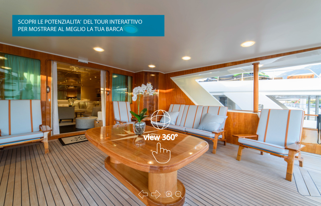 Interactive yacht virtual tour 360°